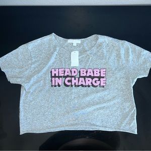 Head Babe in Charge Crop Top Made in Italy